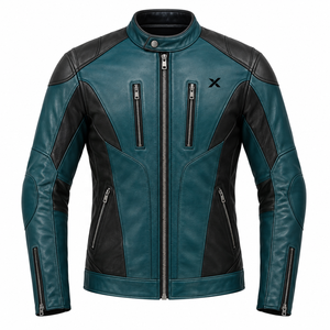 Chaqueta de Motocicleta de Cuero Edición Signature |   Té Negro Borgoña Marrón |   Fabricante OEM ODM |   Diseño de Calidad Premium | - Product Image 1