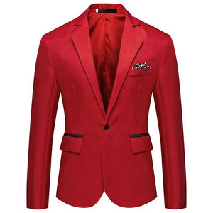 2026 Spring <b>Men</b>’s <b>Blazer</b> Light Luxury Business Casual Suit Jacket British Style Solid Color One Button <b>Slim</b> <b>Fit</b> Office Wear - Product Image 1