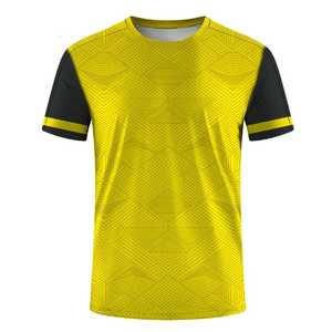 T-shirt à manches courtes pour homme, imprimé bleu et blanc, col rond, coupe classique, séchage rapide, polyester tricoté, style décontracté - Product Image 5