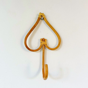 Rattan <b>wall</b>-mounted hooks flower design hook bag <b>clothes</b> organiser wholesale custom made <b>wall</b> hangers - Product Image 6