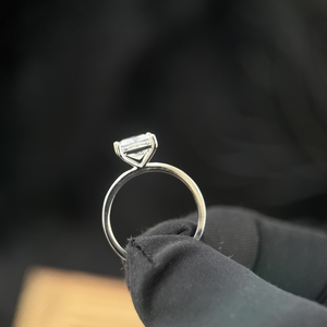 แหวนเพชรทรงปรินเซสคัท 1.50 กะรัต D VVS2 รับรองโดย IGI ทองคำขาว 14K เครื่องประดับสำหรับงานหมั้นและงานแต่งงาน - Product Image 4