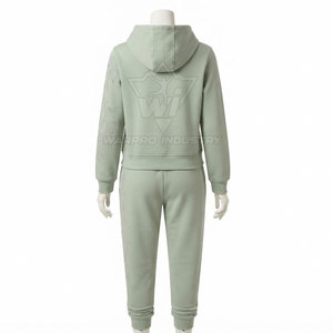Conjunto de Sudadera con Capucha y Pantalones Deportivos con Pedrería para Uso Diario, Conjunto Deportivo Premium con Pedrería para Mujer - Product Image 3