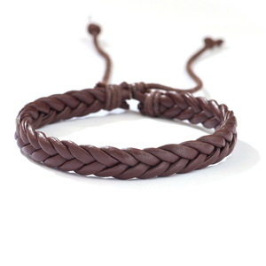 Wholesale Fashion Vintage Braided PU Leather Bracelets Couple Bracelet Black Brown Wristbands <b>Bangles</b> <b>for</b> <b>Men</b> Women - Product Image 2