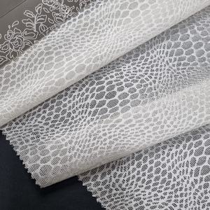 Tissu en dentelle extensible à maille géométrique 23 cm, léger, en nylon et élasthanne, tricoté chaîne, couleur personnalisable pour bande de soutien-gorge, lingerie et sous-vêtements - Product Image 5