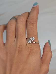 Anillo con Clúster de Diamantes Cultivados en Laboratorio de 0.28 CT en Oro de 18K para Mujer |   Anillo de Novia Moderno con Certificado IGI |   Joyería de Moda de Lujo - Product Image 3