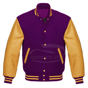 2024 fabricant personnalisé de haute qualité Vintage hiver et automne hommes en cuir Baseball Letterman Varsity vestes - Product Image 4