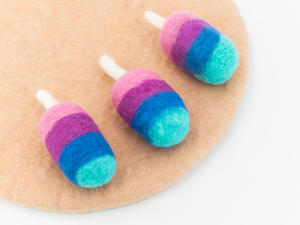 Adorno de Fieltro de Lana con Forma de Algodón de Azúcar, Hecho a Mano, Esponjoso, Juguete de Comida de Imitación, Atrezzo para Fotos, Regalo Infantil, Venta al por Mayor, Fieltro y Hilo - Product Image 3