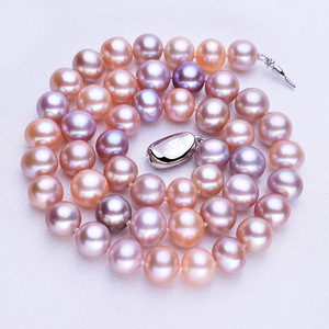 Collier de perles d'eau douce de couleur mélangée Tilian Pearl, 8-9 mm, presque rond, forte luminosité - Product Image 2