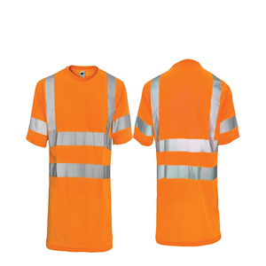 เสื้อเชิ้ตทำงานแขนสั้นแบบมีกระเป๋าหน้าอกเพื่อความปลอดภัย เทปสะท้อนแสงช่วยเพิ่มการมองเห็น ทนทานสำหรับงานก่อสร้าง - Product Image 5