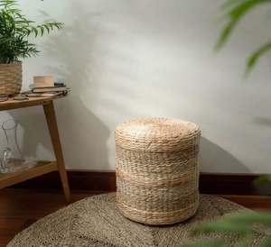 Otomana de Jacinto de Agua de Vietnam, Hecha a Mano con Fibra Natural para Asientos, Reposapiés, Áreas de Descanso, Decoración de Dormitorios y Suministro al por Menor - Product Image 2
