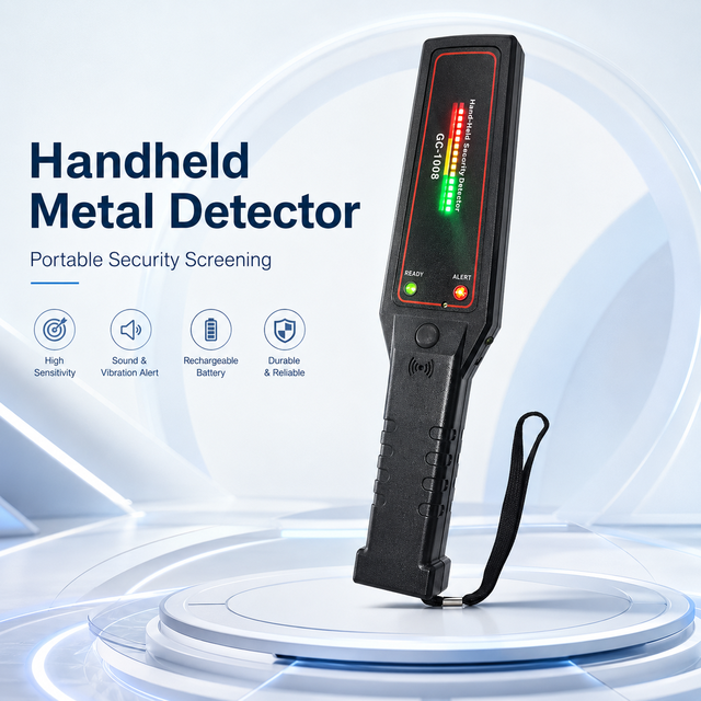 High Sensitivity Handheld Metal Detector Portable Security Scanner with Sound Vibration Alarm for School Event Inspection
