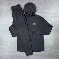 Ensemble coupe-vent imprimé à capuche haute performance et écologique pour homme – Tenue décontractée quotidienne en matière respirante et légère