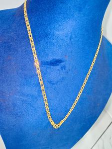 สร้อยทองคำแท้ 22K แบบเชื่อมต่อกัน พร้อมตัวล็อกแบบตะขอรูปตัว S เครื่องประดับอินเดียแบบดั้งเดิมสำหรับผู้ชายและผู้หญิง - Product Image 2