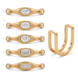 Cubierta de Anillo de Plata de Ley Sólida con Detalle de Moissanita de Corte Elegante, Joyería de Lujo para Anillos Oura - Product Image 3