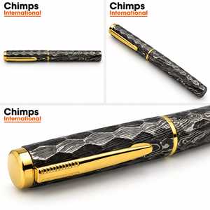 Bolígrafo de Acero de Damasco Chimps International con Clip de Bolsillo de Latón, Diseño Tradicional Forjado, el Mejor Regalo de Navidad - Product Image 2