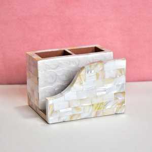 Handmade Small Cutlery <b>Tissue</b> Box Cover - Mother Of Pearl Luxury Table Décor - Product Image 3