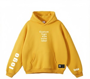 Sweat à capuche surdimensionné en molleton bouclette 100 % coton 500 GSM, personnalisable OEM ODM, poids lourd, nouvelle collection printemps, Bangladesh - Product Image 3