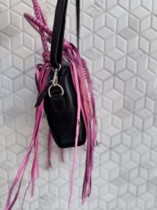 Magnifique sac fourre-tout en cuir brodé à la main avec franges et pompons, style bohème, multi-usages, pour femme - Product Image 2