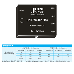 Jinbi <strong>Dual</strong> 12V Output 20W Board Mount DC DC Converters 1000 Isolation Open Frame <strong>Power</strong> <strong>Supply</strong> Converter <strong>Module</strong> Effciency 80% - Product Image 4