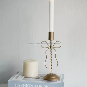 Decorative <b>candle</b> holder Accessory Customizable Modern Design Candlestick Holder Bow-Shaped <b>Twisted</b> Iron - Product Image 1