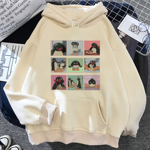 เสื้อฮู้ดผู้หญิงคุณภาพใหม่ เสื้อฮู้ด Pingu เสื้อสเวตเตอร์อนิเมะ เสื้อแทรคสูทผู้หญิง เสื้อฮู้ดสไตล์สวยงาม เสื้อฮู้ดสกรีนโลโก้ตามสั่ง - Product Image 4