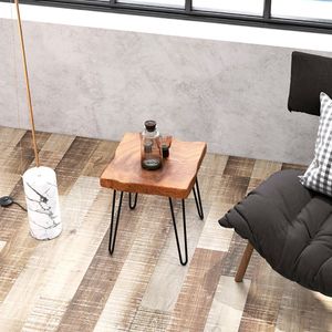 Tavolino in Legno di Teak Indonesiano, Forma Quadrata, Prodotto Ecologico Riciclato e Recuperato - Product Image 4