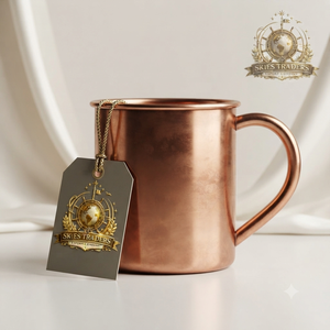 Pure Copper <b>Moscow</b> <b>Mule</b> <b>Mug</b> Textured Handle Smooth Surface Wholesale Metal Cocktail Drinkware Beer Drinking Tumbler - Product Image 3