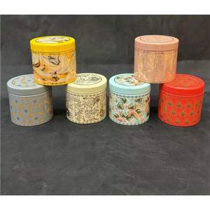 Recipiente Metálico Martillado Vintage con Asa de Flor de Loto, Recipiente Redondo con Acabado en Cobre para Guardar Frutos Secos, Tarro Decorativo de Estilo Antiguo - Product Image 2