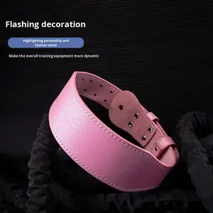 Ceinture de musculation en cuir personnalisée avec logo pour femme, fitness, powerlifting, musculation - Légère et facile à porter - Product Image 3