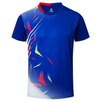 Tenue de sport unisexe à séchage rapide 2026 pour badminton et tennis de table – Maillot de compétition à manches courtes 100 % coton peigné pour homme