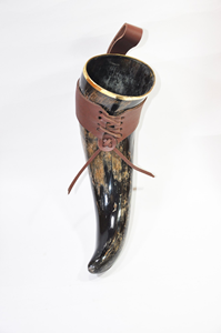 Cuerno Vikingo para Beber de Primera Calidad, Ecológico y Pulido, con Soporte de Cuero, 100% Natural, con Logotipo Personalizado, PERFECT ENTERPRISES - Product Image 5