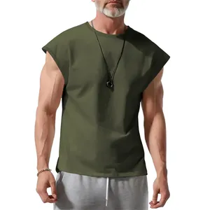Men's High Street Style V-neck Tank Top 100% Polyester Solid Crocheted Anti-Pilling Quick Dry Breathable Custom Design Private - Product Image 3