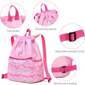 Wholesale Polyester Sublimation Drawstring <b>Bags</b> Custom Logo Gym Backpack Sports Travel Promotional <b>String</b> <b>Bag</b> - Product Image 4