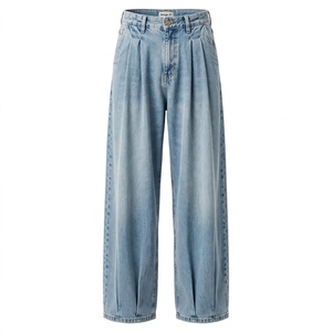 Jean en denim délavé pour homme, coupe slim droite, avec fermeture éclair aux chevilles, en coton, décontracté, séchage rapide, écologique, respirant, taille mi-haute BD - Prix abordable - Product Image 1