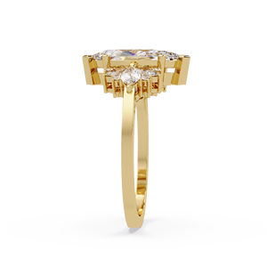IGI CERTIFIED 1.50 carat Marquise Cut Lab Grown Diamond <b>Rings</b> Round Cluster Engagement <b>Ring</b> Fine jewelry Bridal <b>set</b> <b>rings</b> - Product Image 3