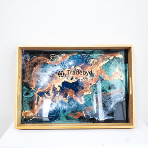 Elegante Bandeja de Resina para Servir Aperitivos, Postres y Bebidas, Bandeja Moderna para Decoración del Hogar Tradebyd - Product Image 2