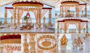 Mandap de Fibra Tallado a Mano con Doble Pilar para Bodas Indias - Compre un Mandap de Fibra Exclusivo Tallado a Mano para Bodas de Destino en EE. UU. - Product Image 6