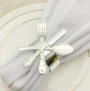 Anneaux de serviette en acier inoxydable martelé – Nouveauté très prisée pour la décoration de table lors de mariages, banquets et fêtes - Product Image 5