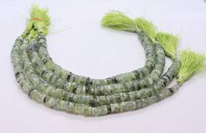 Perles Heishi en Prehnite Mousse Naturelle AAA, 7,5-8,5 MM, Perles de Pierre Précieuse en Prehnite Verte en Forme de Roue, 8 Pouces, Forme de Pneu en Prehnite Mousse - Product Image 5