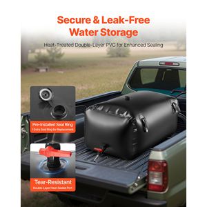 "<b>Collapsible</b> 63.4 Gal PVC Water <b>Storage</b> Bag-1000D Wear Resistant Leakproof Camping 2L Capacity" - Product Image 4