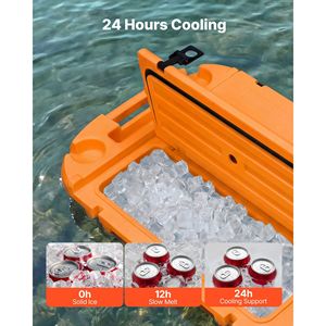 Frigo Galleggiante Premium da 40 QT in LLDPE, Contenitore Termico Anfibio per Bevande con Ruote e Corda di Traino, per Conservazione a Secco, Idrorepellente - Product Image 3