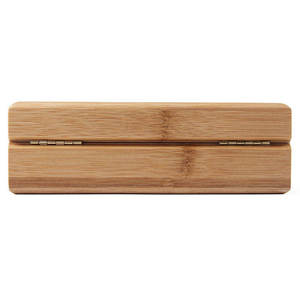 Étui à lunettes rectangulaire en bambou naturel et boîte de rangement pour lunettes, étui de voyage rigide pour table, personnalisation OEM ODM - Product Image 4