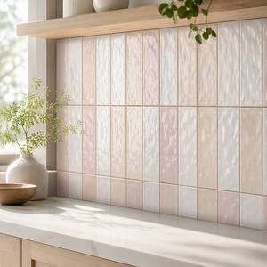 Azulejos de Cerámica con Acabado Perlado para Paredes de <span class=keywords><strong>Ducha</strong></span>, Azulejos Rectangulares Brillantes Tipo Subway para Proyectos de Renovación de Hoteles y Villas - Product Image 4