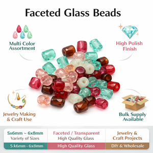 Perles de verre facettées multicolores, rondes, taille brillant, transparentes, pour la fabrication de bijoux, fournitures artisanales en vrac, boîte, vente en gros - Product Image 6