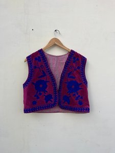 Veste en velours brodée rétro, veste d'automne et d'hiver, manteau, blazer en velours, veste unisexe, cadeau pour femme, veste de mariée - Product Image 3