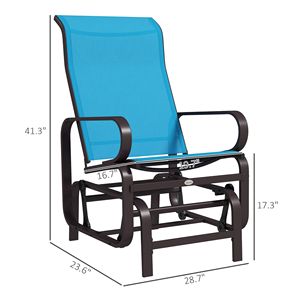 Sedia a dondolo leggera blu per campeggio e picnic - Product Image 3