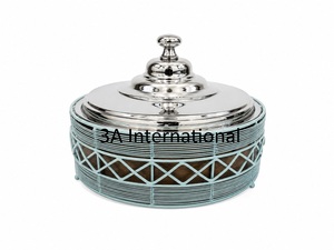Stainless Steel Insulated Casseroles Server With Lid Round Dishwasher Safe Serving <b>Pot</b> For Catering Usage Items Wooden Hot <b>Pot</b> - Product Image 3