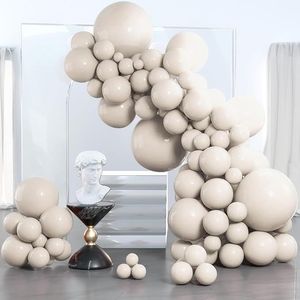 Palloncini Bianchi Boho Effetto Sabbia, Confezione da 85 Pezzi, Misure Assortite 18, 12, 10, 5 Pollici per Feste - Product Image 1