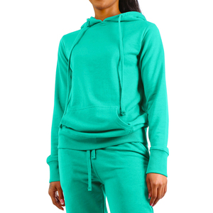 Conjunto Deportivo de 2 Piezas con Sudadera Transpirable Bordada Personalizada, Pantalones de Chándal Casuales de Algodón para Mujer - Product Image 4