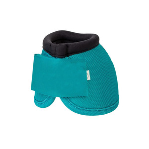 Protège-jambes de cheval personnalisés en PVC et néoprène, couleur turquoise, respirants, avec fermeture auto-agrippante réglable, style sportif - Product Image 2